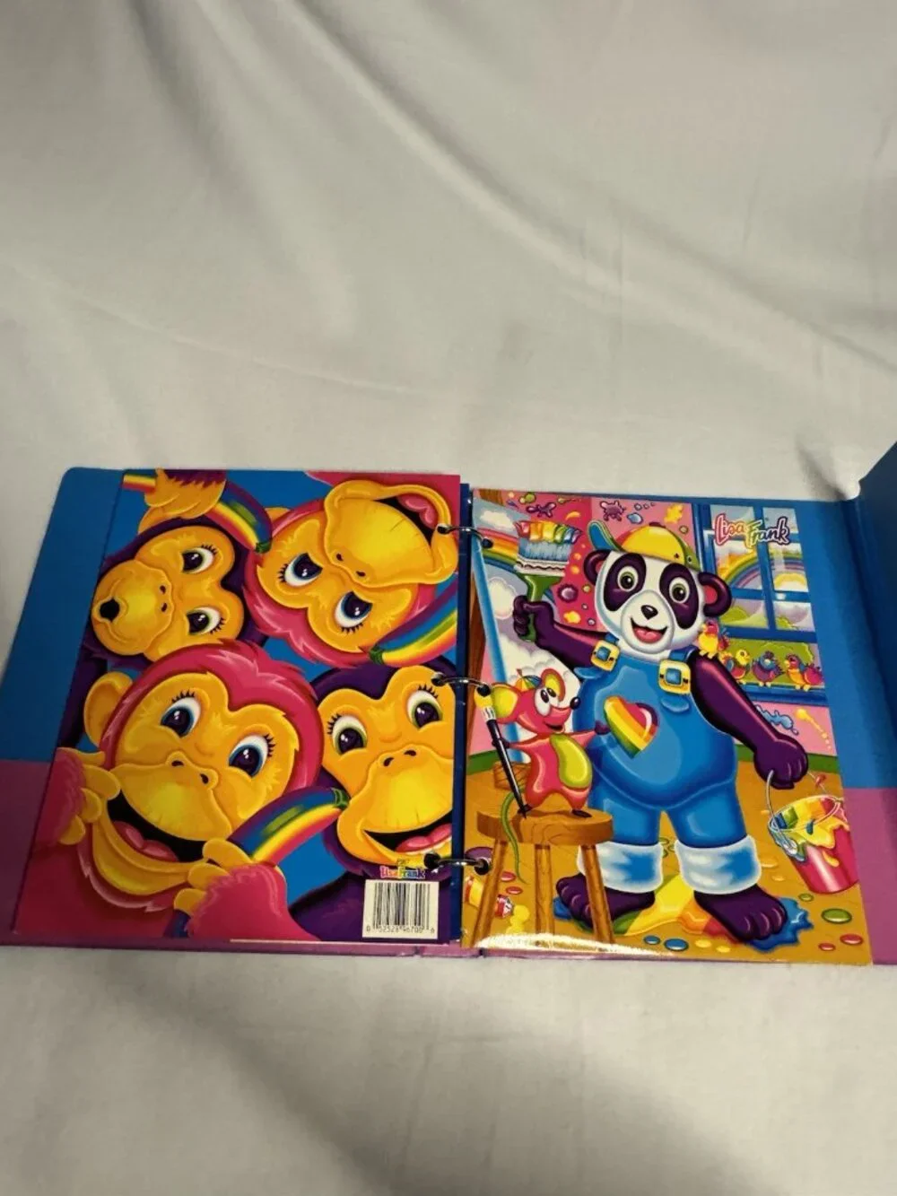 Vintage Lisa Frank Princess Pearl Dog Trapper Keeper Binder Folders Stickers Lot